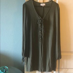 Kendall & Kylie for Pacsun olive dress